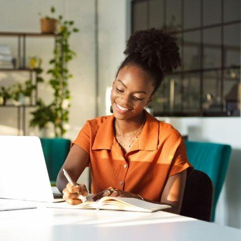 Woman at computer