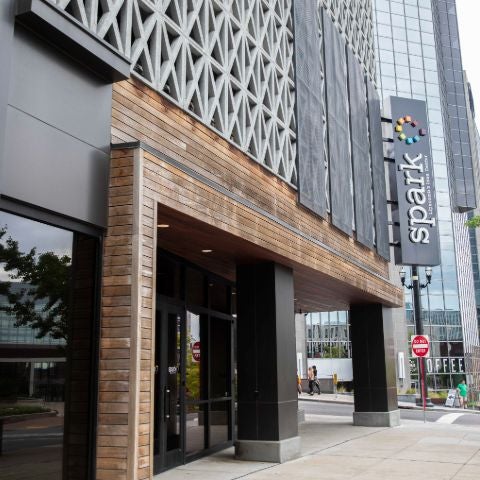 SPARK Downtown building Sign