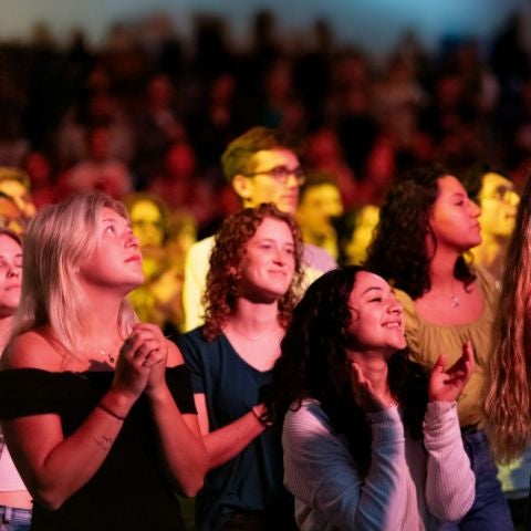 Students in worship