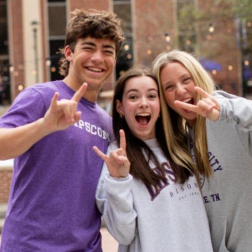 Students together on campus