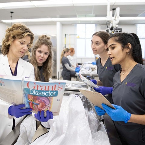 Instructor teaching students in the Physician's Assistant Program