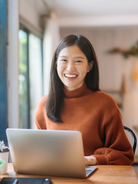 Woman with laptop