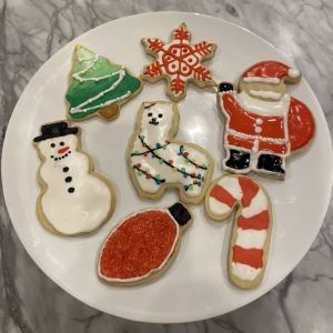 Christmas Cookies Baked and Iced by 6th Grader 