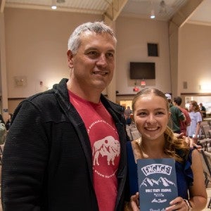 Bart Croasmun with a member of Sulphur Wells Youth Group