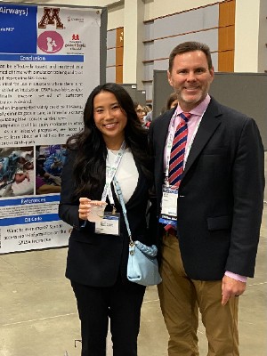 Alumna Kaylee Wu with Scott Guthrie