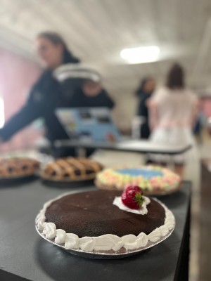 "Meet Your Dream Chocolate Pie" waiting backstage for its time in the stage spotlight.