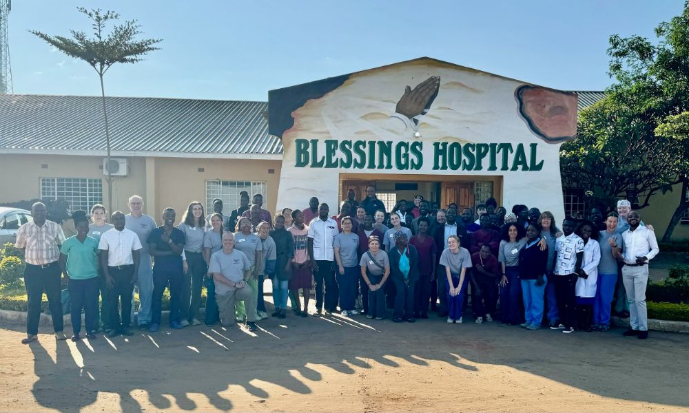 students at blessing hospital in Malawi