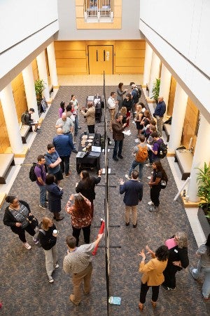 Faculty presenting posters