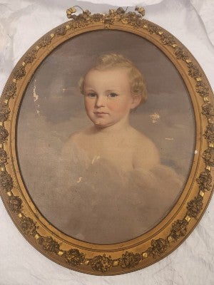 Frank McGavock baby portrait at Two Rivers Mansion