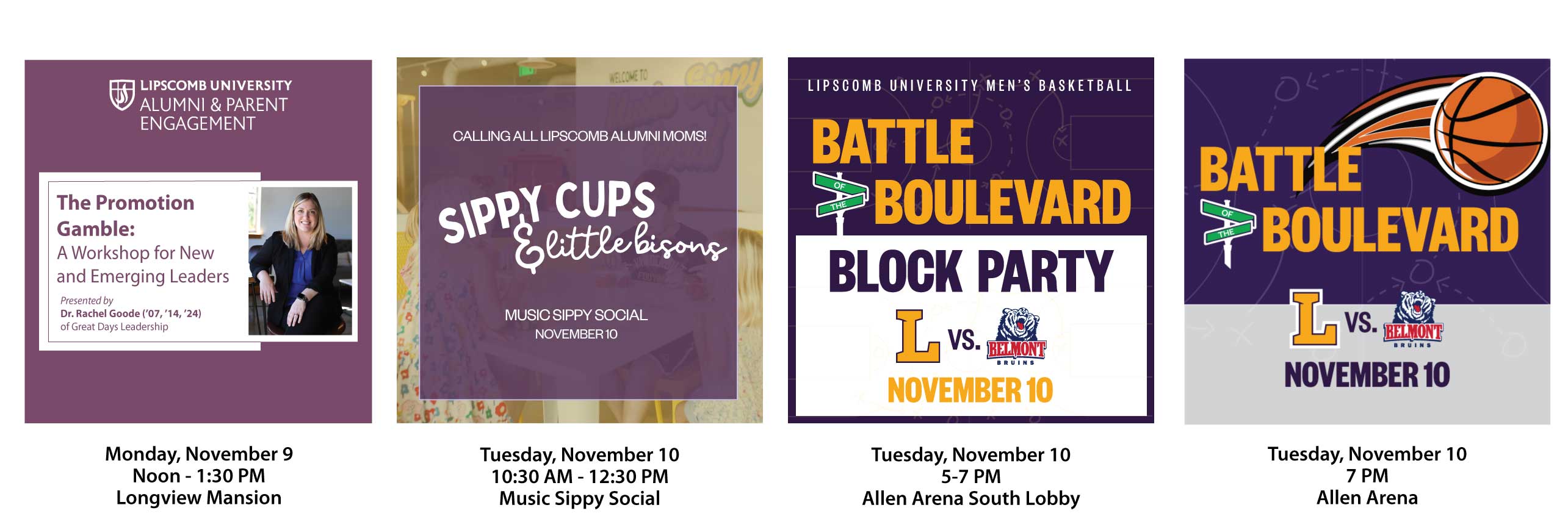 Extend your stay with these fun events on Monday, Nov. 9 and Tuesday, Nov. 10!
