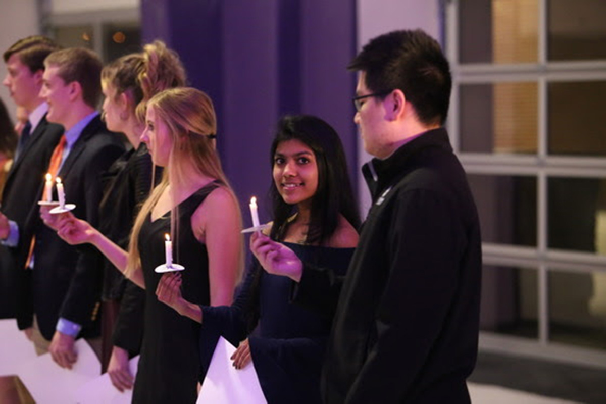 Global Students take part in the National Honor Society induction 