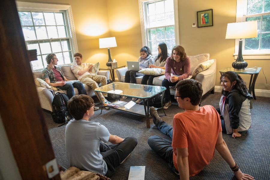 Honors College students gather in the Honors House on campus. 