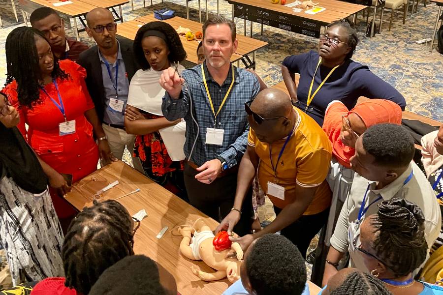 Dr. Scott Guthrie at teaching at Institute for Child Healthcare Africa