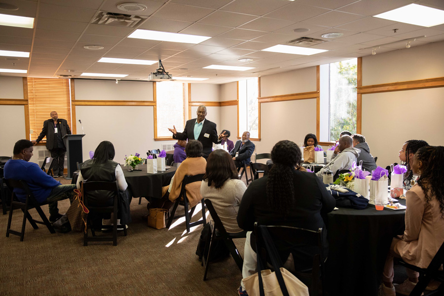 Photo of the Lipscomb Black Alumni Council reception at Bisons Weekend.