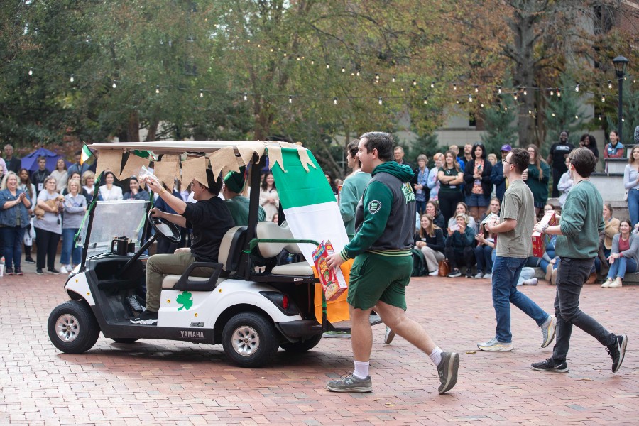 Gamma Xi participating in the Bisons Weekend student parade