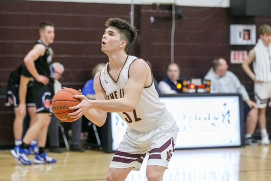 Jack Ingold at the free throw line in high school. 