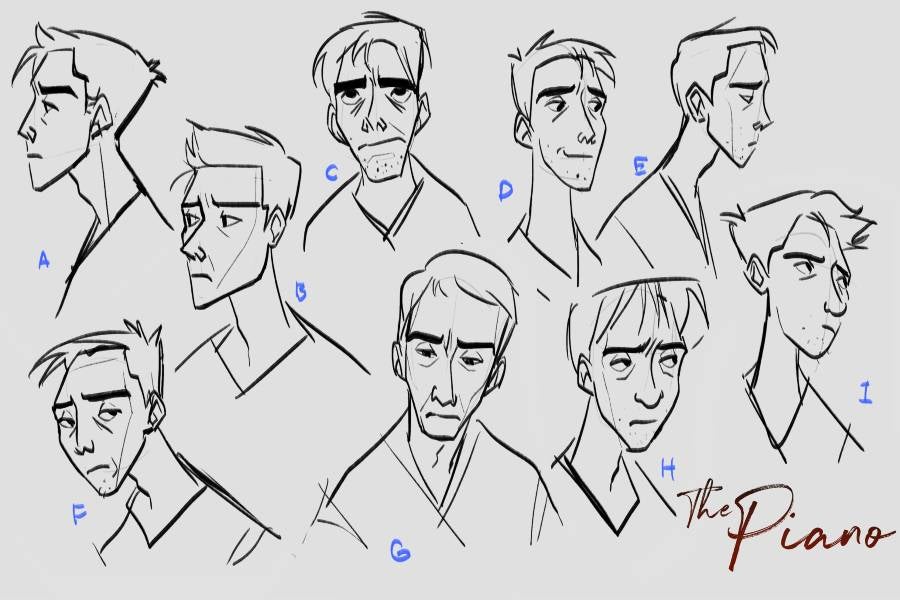 Sketches of Dad character.