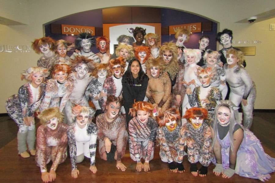 This past fall, Hernandez Morales served as stage manager for "Cats."