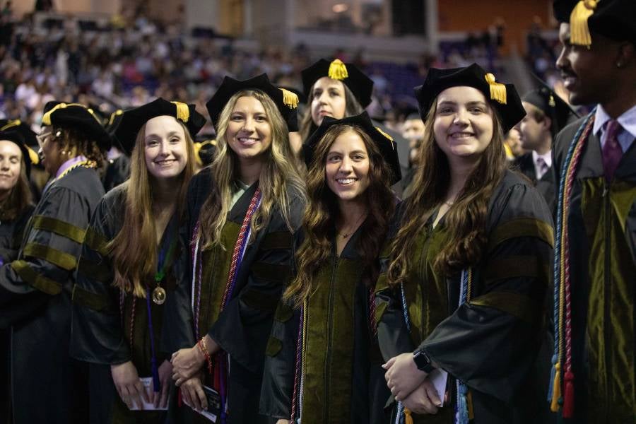 Pharmacy students at graduation