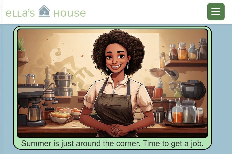 Image of a working mother from the Dilemma online game