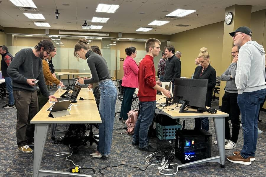 CEA students share their work. 