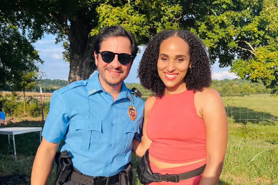 Myah Lipscomb on the set of SKETCH
