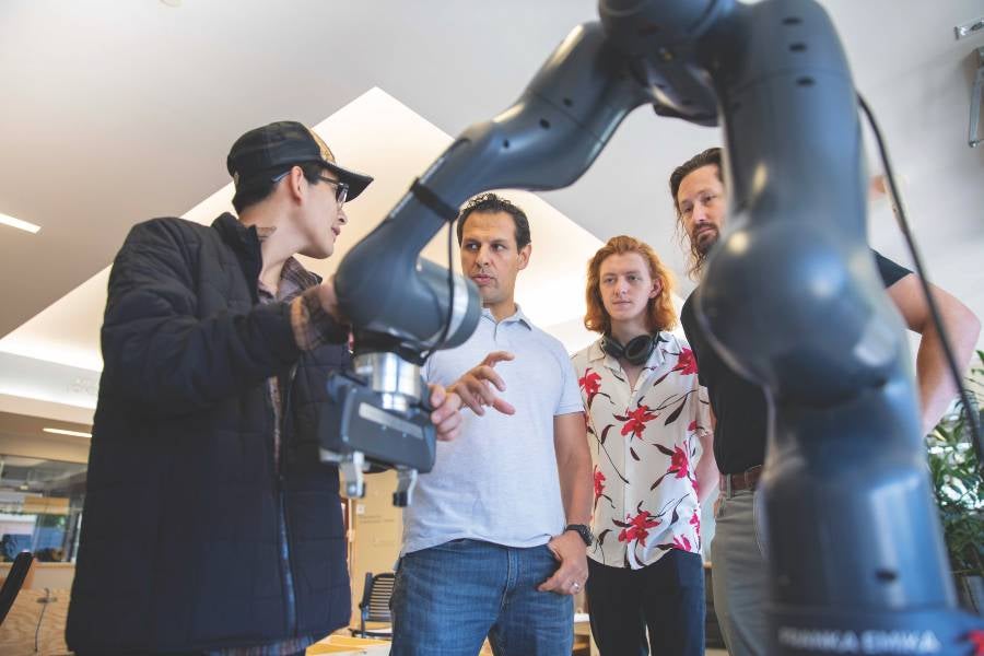 Led by Juan Rojas, assistant professor of electrical and computer engineering, students use reinforcement learning, a branch of AI, to teach robots to perform complex tasks autonomously by learning from experience through trial and error.
