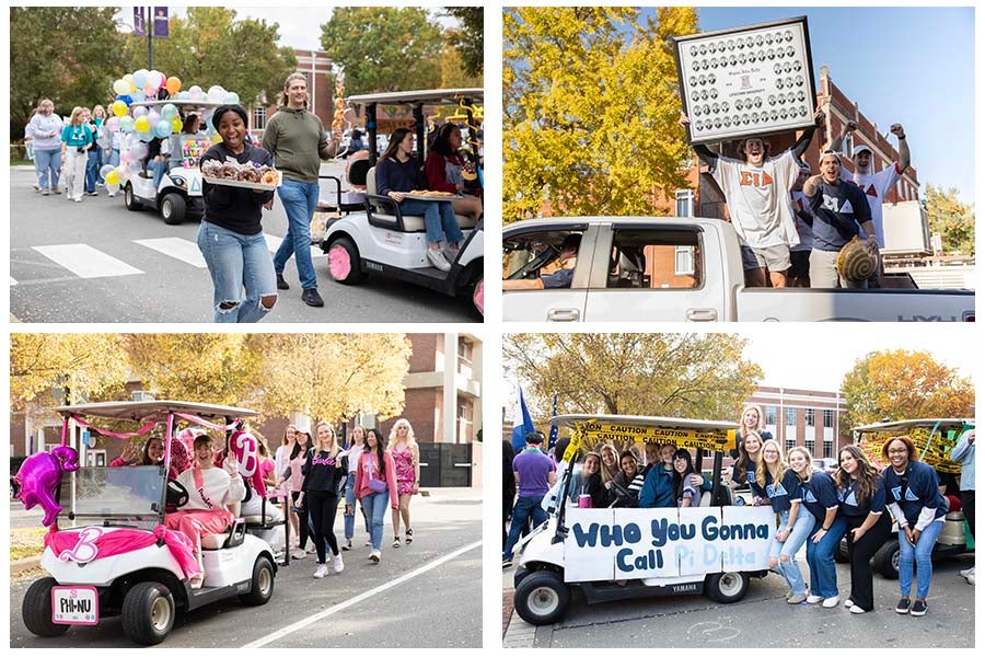 Scenes from the student parade at Bison Weekend in the past two years