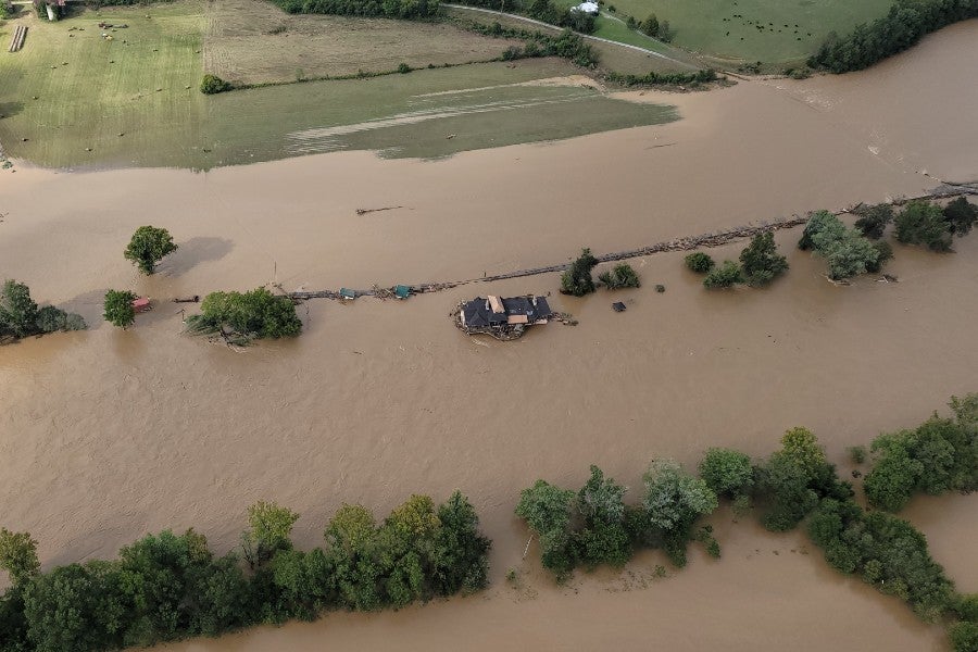 Flooded farmland in Cocke County. Photo courtesy: Rob Mathis