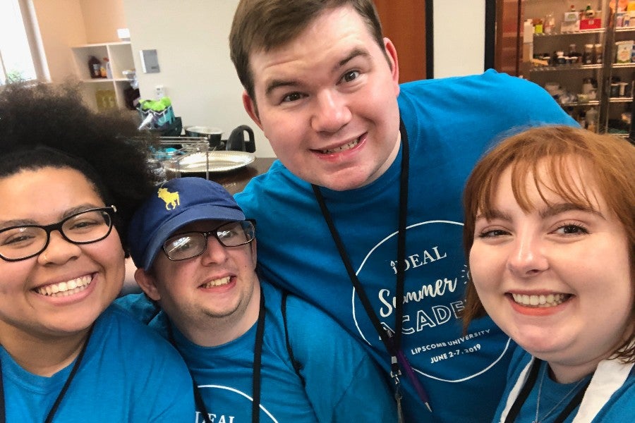 Abigail Hardage with Lipscomb IDEAL students