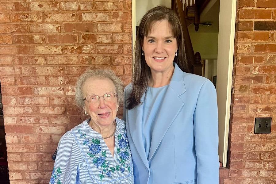 Mary Nelle Chumley with President Candice McQueen.