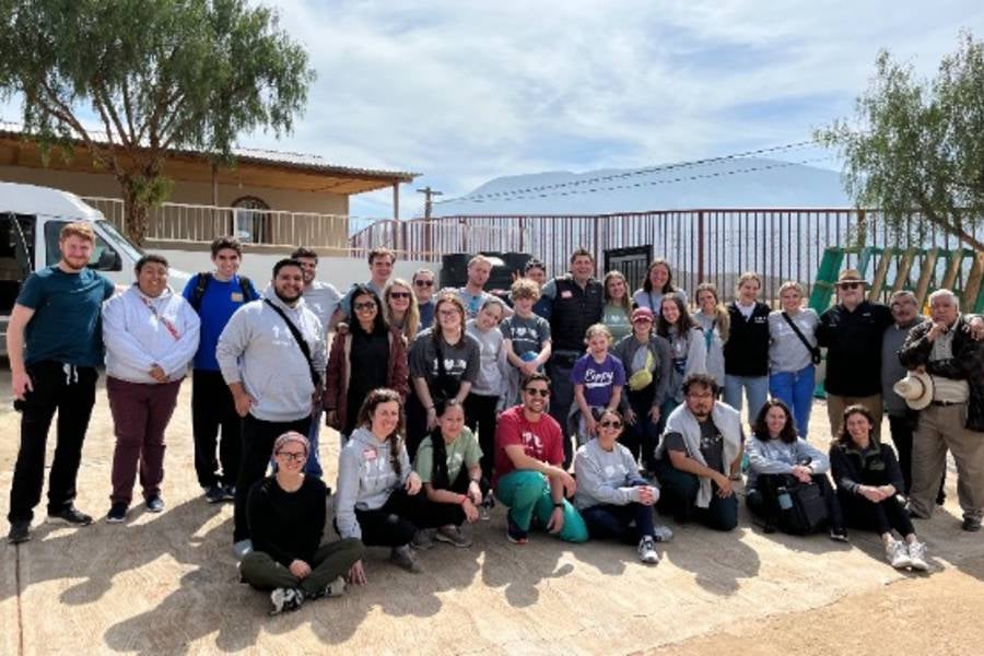 Baja mission team standing together