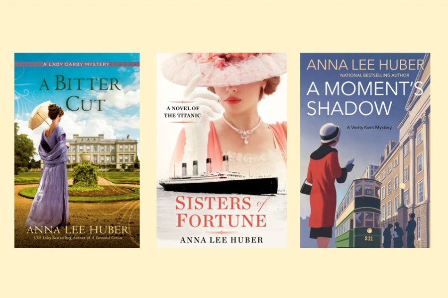 The covers of three of Huber's books