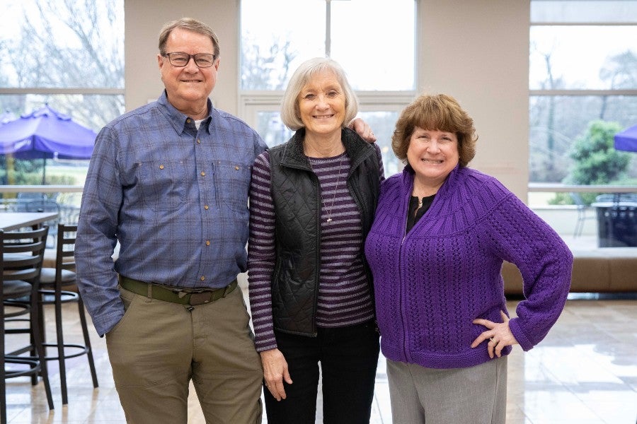 Vultee Foundation Board Member Phil Henry, his wife Ruth, and college Dean Lynette Austin