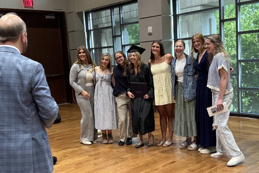 Group of students with graduate