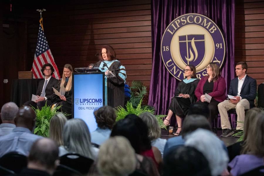 Misty Parsley addresses students