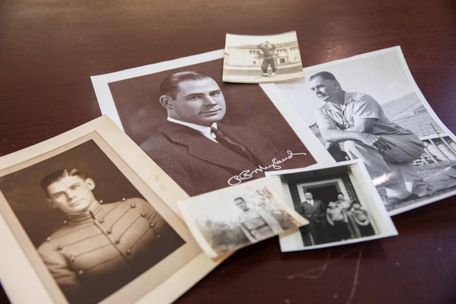 Old photos of Gen. Neyland on a table