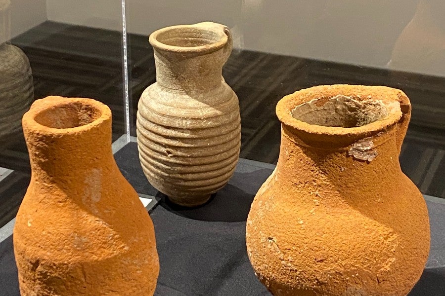 Jars in the Clayton Museum Exhibit