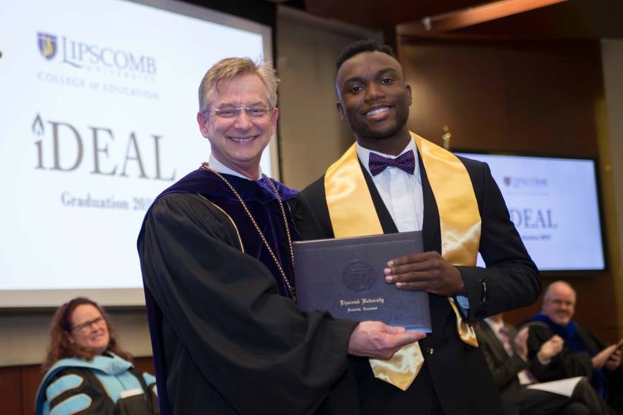 Jaden Cole as he completed his IDEAL program certificate in 2019. 