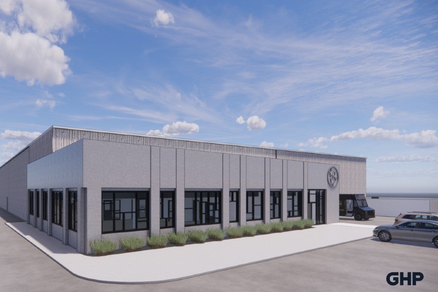 architect's rendering of the museum's new artifact storage facility