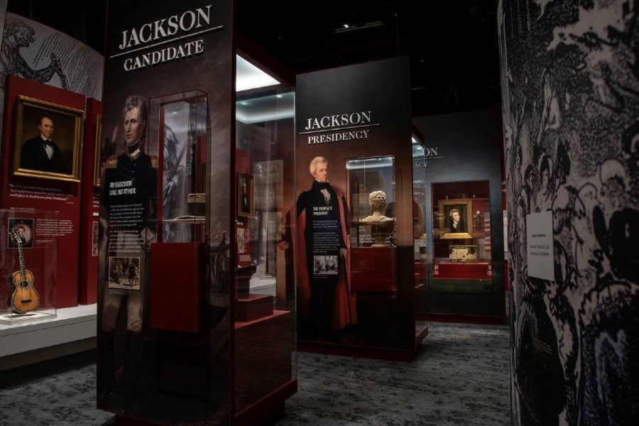 the Andrew Jackson exhibit at the Tennessee State Museum
