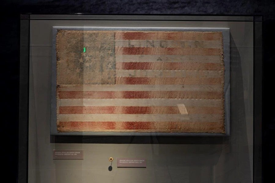 historic flag from 1864 in the museum's permanent collection