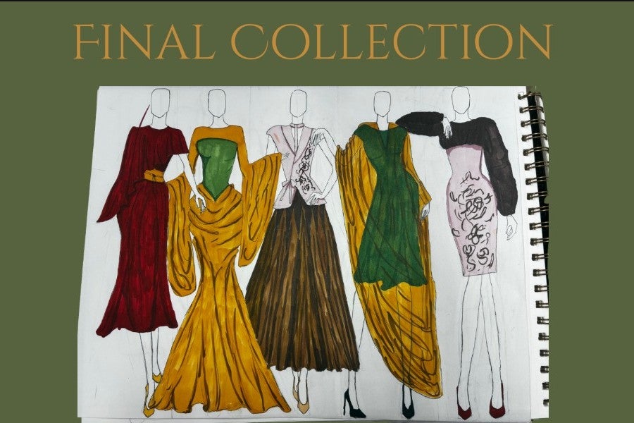 The final sketches of Amaris McFarlane's entire collection.