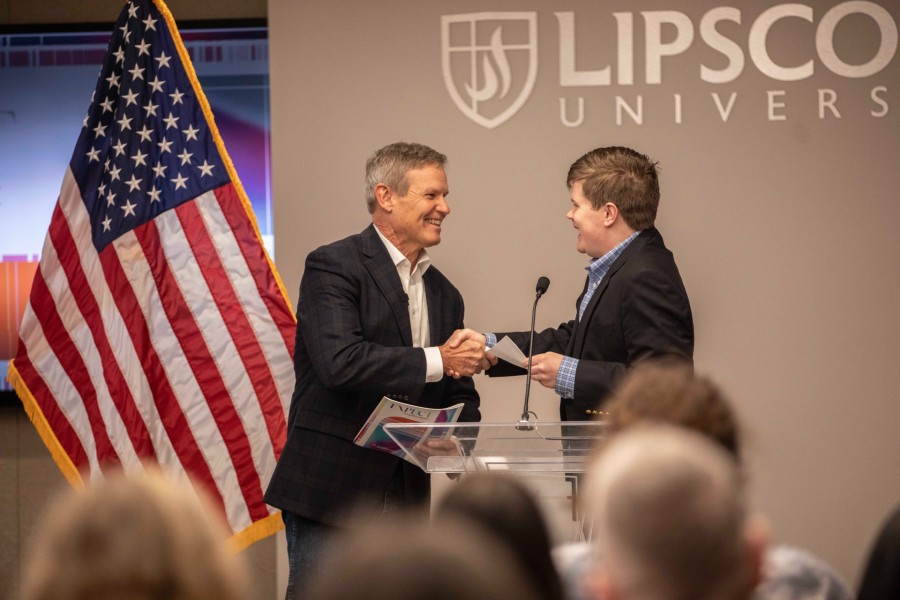 Tennessee Governor Bill Lee visits campus to learn about Lipscomb's IDEAL program