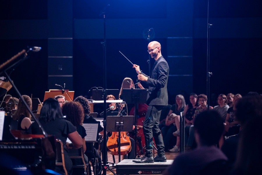 Ben Blasko conducting Lipscomb's Chamber Orchestra