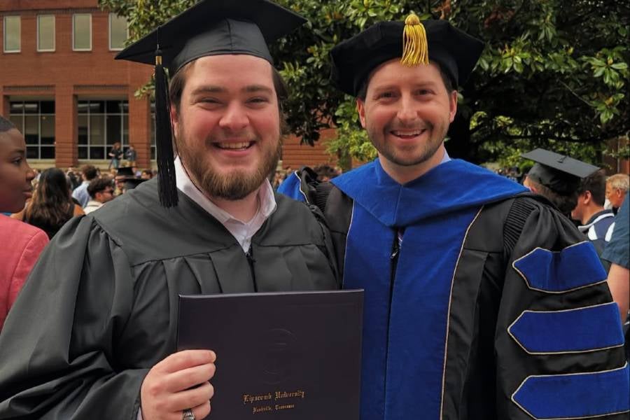 Shulam with Professor Scott Bledsoe. 