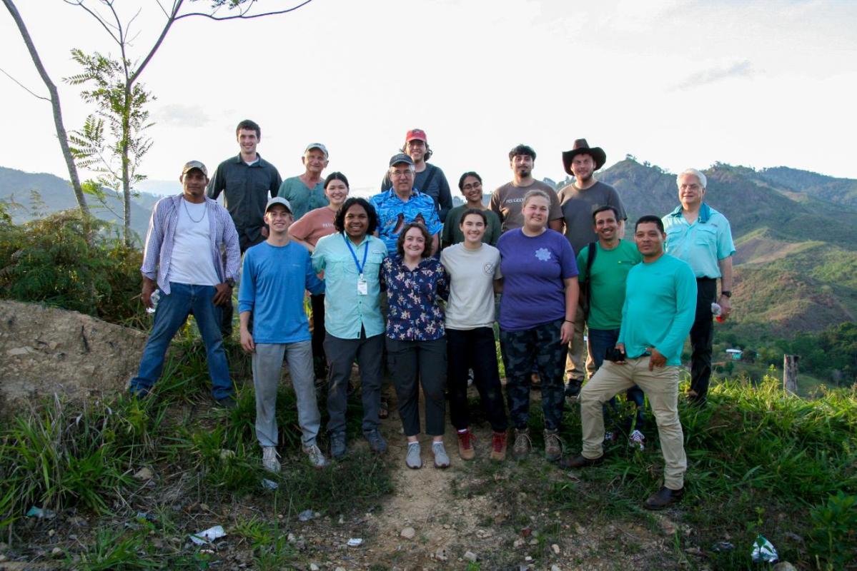 Engineering team poses for a group photo with Predisan leaders