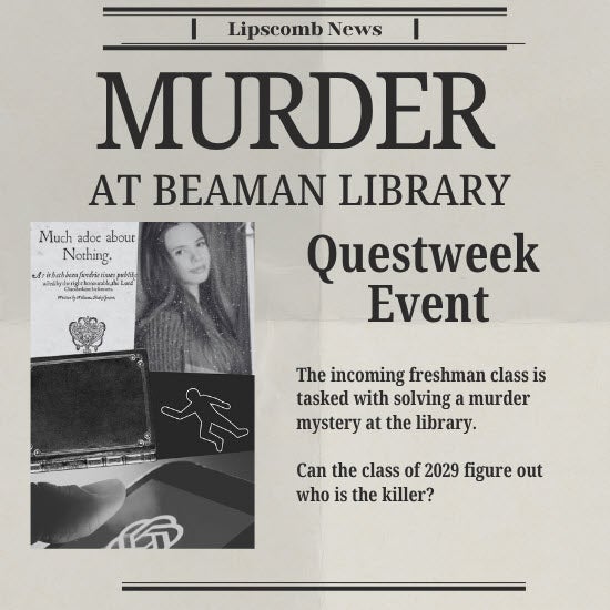newspaper looking paper with information about a murder
