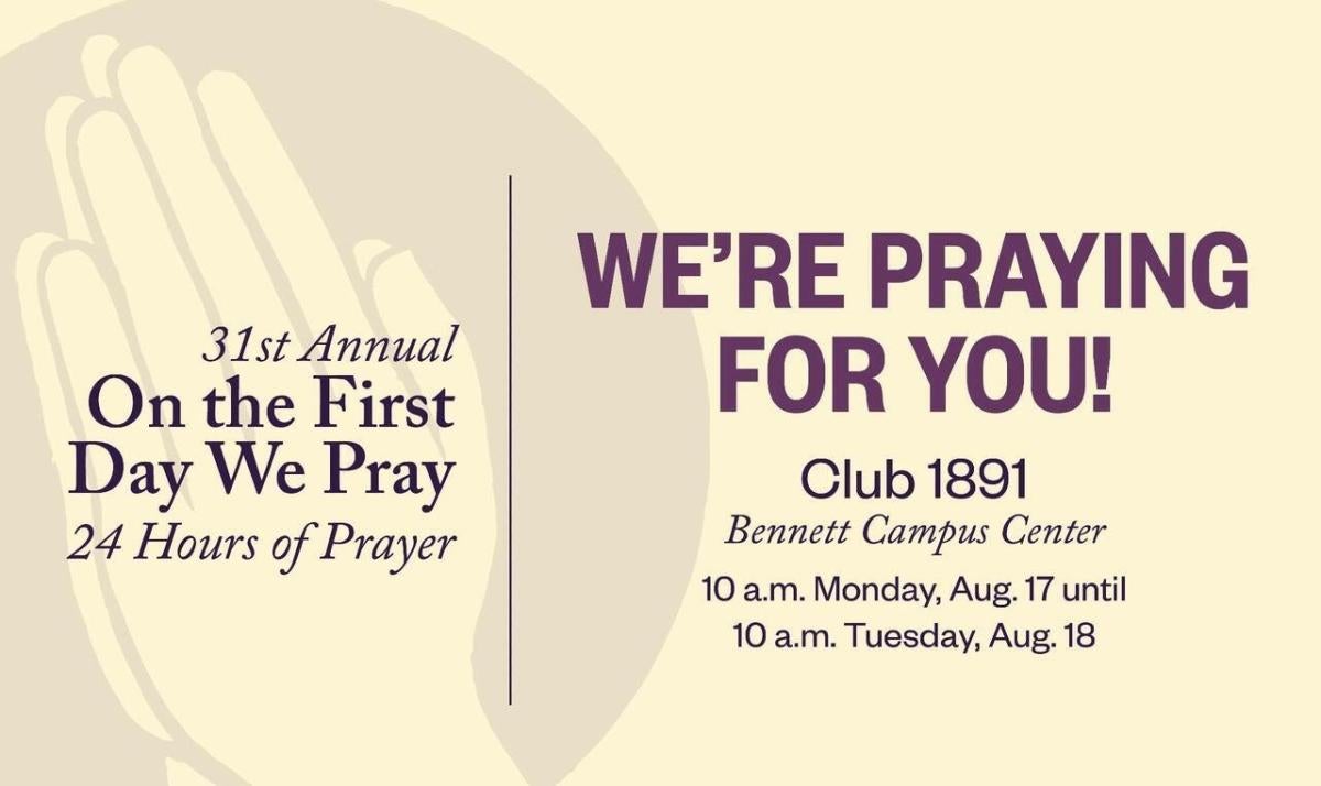 ad stating We're praying for you, Club 1891, Aug. 17 at 10 a.m. to Aug. 18 at 10 a.m.