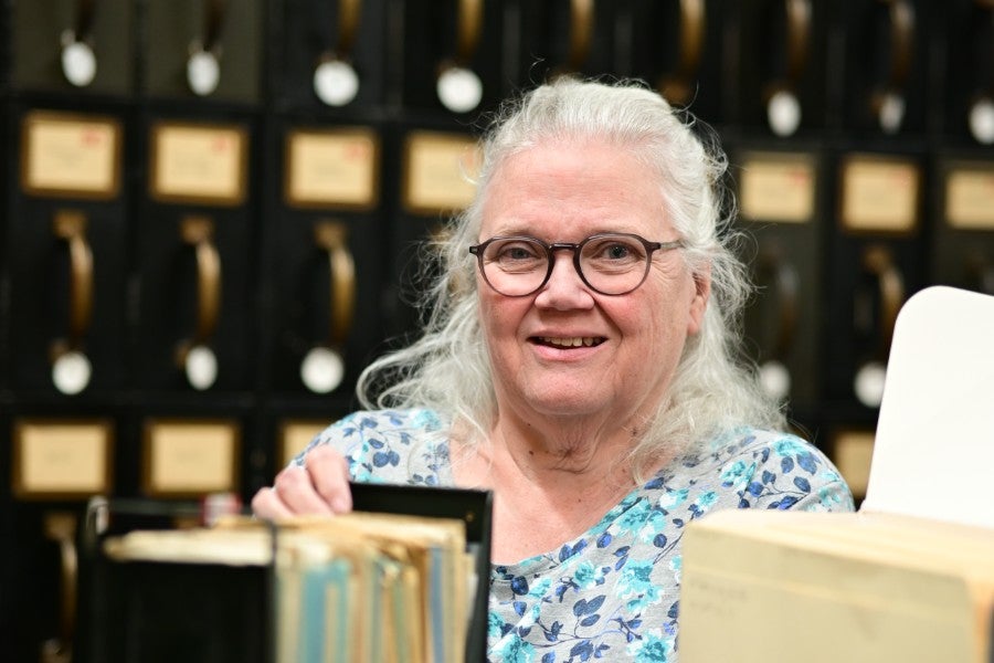 portrait of Carol Roberts in the Bedford County Archives